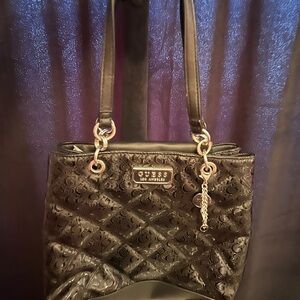 GUESS Black Quilted Women's Bag